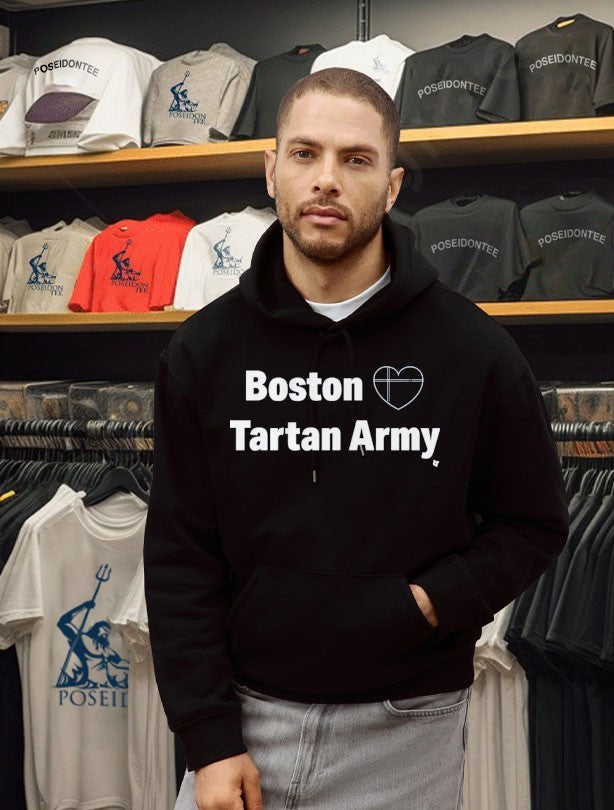 Boston Heart Tartan Army T-shirt