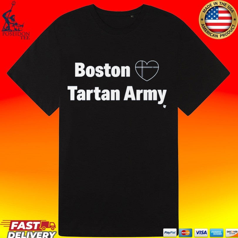 Boston Heart Tartan Army T-shirt