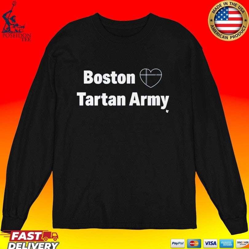 Boston Heart Tartan Army T-shirt