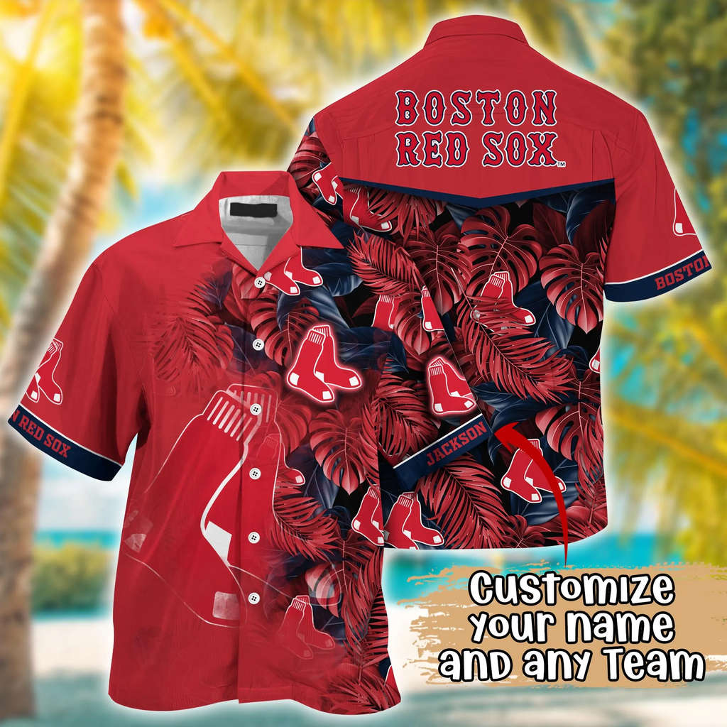Boston Red Sox MLB Summer Hawaii Shirt And Tshirt Custom Aloha Shirt