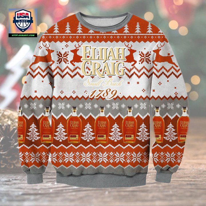 Bourbon Elijah Craig Ugly Christmas Sweater
