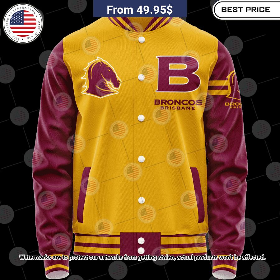 BEST Brisbane Broncos Vintage Logo Custom Baseball Jacket