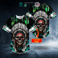 BEST Brocade Pattern 3 Native Skull Personalized Baseball Jersey