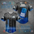 HOT Bud Light Beer Can black blue Baseball Jersey Shirt