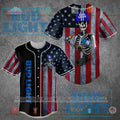 HOT Bud Light Skeleton United States Flag Baseball Jersey Shirt