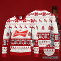 Budweiser 3D Print Ugly Christmas Sweater, Hoodie, Zip Hoodie, Bomber Jacket