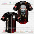 HOT Budweiser skull head Baseball Jersey Shirt