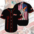 BEST Budweiser United States Flag black Baseball Jersey