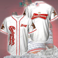 BEST Budweiser white Baseball Jersey