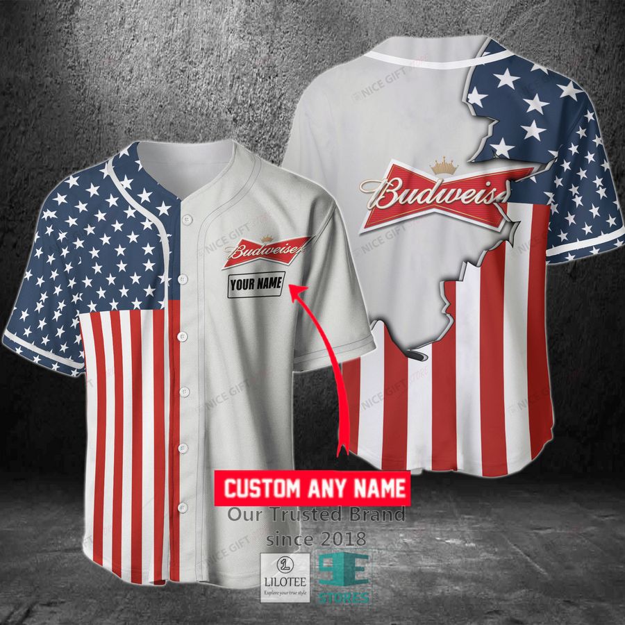 Budweiser Your Name Baseball Jersey