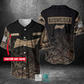Budweiser Your Name Hunting Baseball Jersey