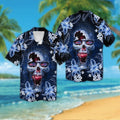 Buffalo Billsskull Short Sleeve Button Up Tropical Hawaiian Shirt VER01