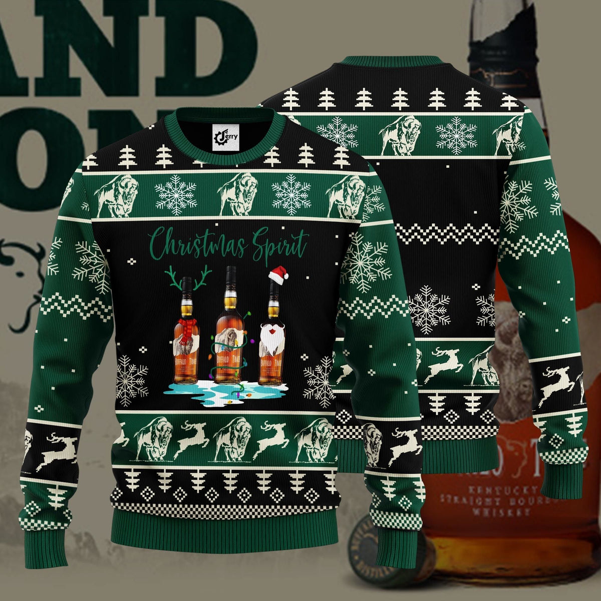 Buffalo Trace Christmas Spirit Ugly Christmas Sweater