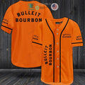 BEST Bulleit Bourbon logo orange Baseball Jersey