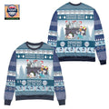 Busch Light Drinker Bell Drinker Bell Ugly Christmas Sweater Blue