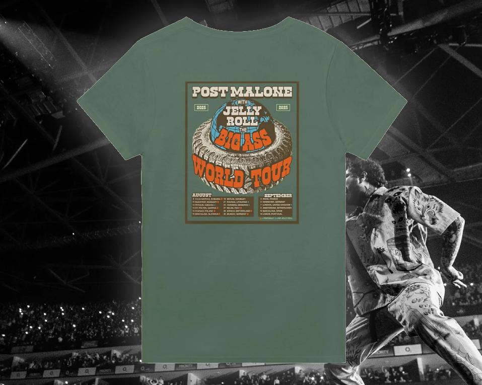 Post Malone 2025 World Tour Tee Country Concert Music Lover