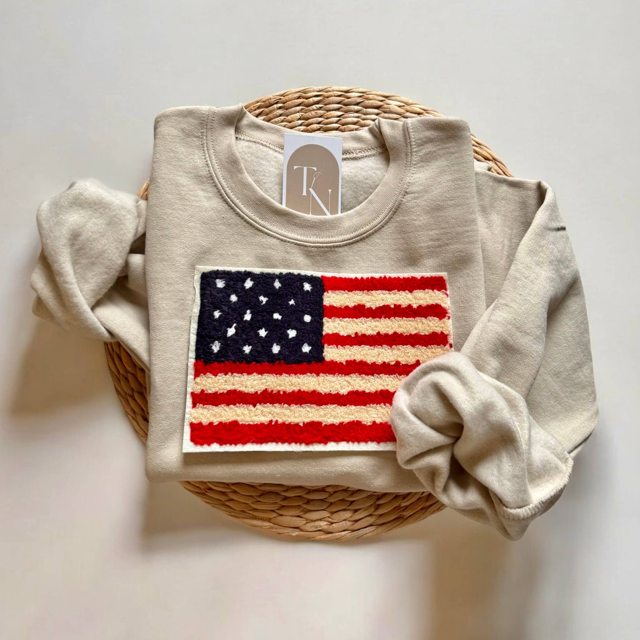 USA Flag Sweatshirt, American Flag Apparel