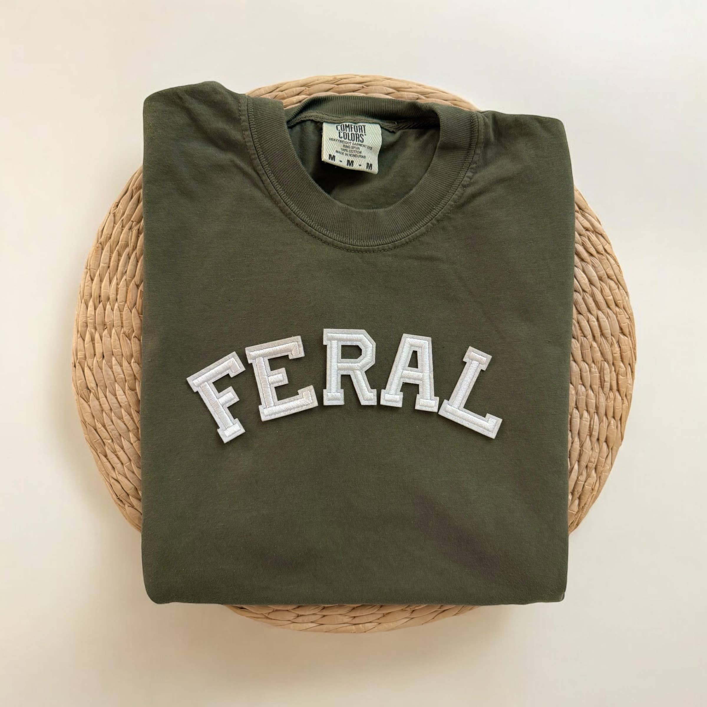 Feral Comfort Colors Short Sleeve Shirt, Funny Shirts Women