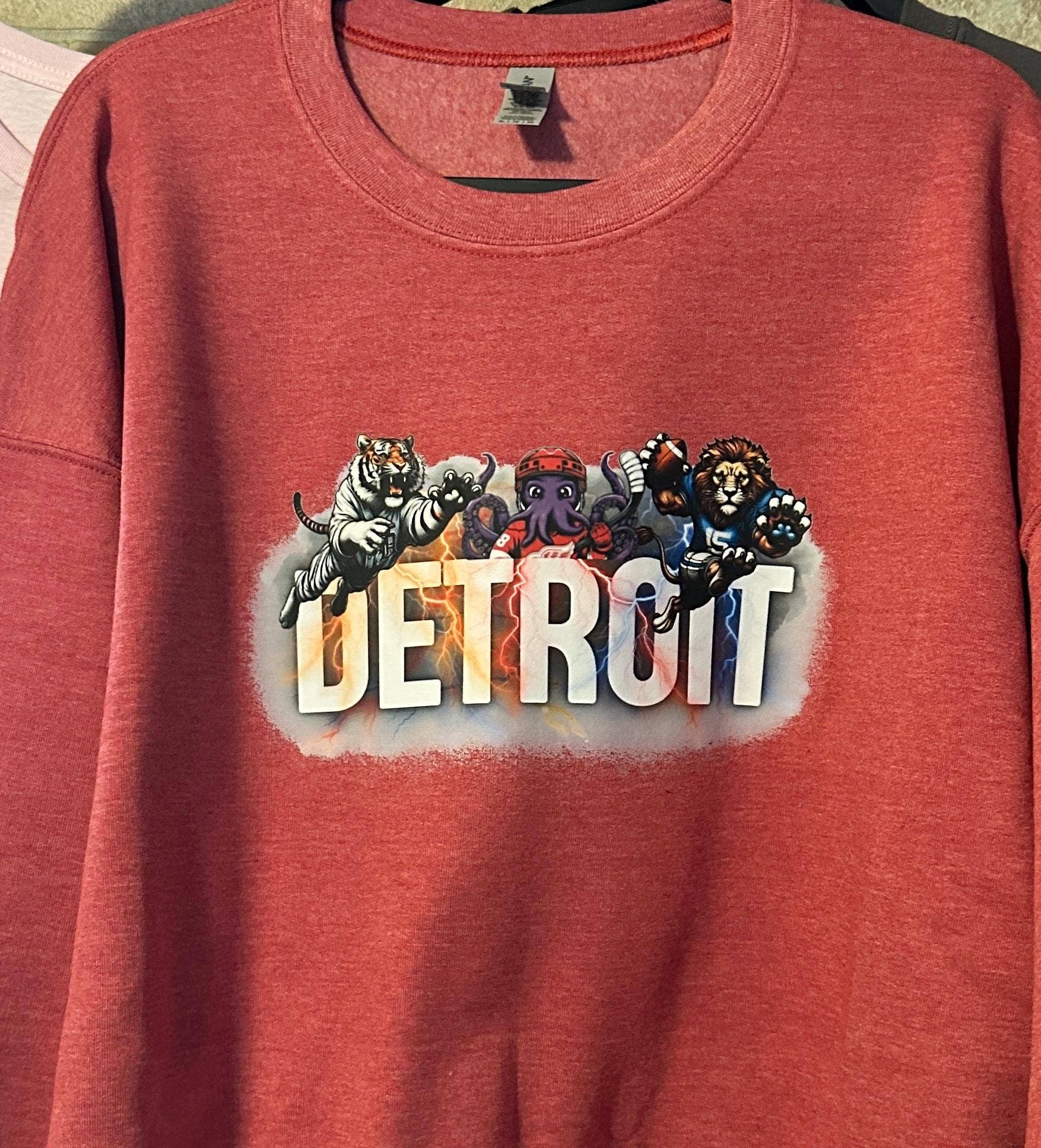 Detroit Sports Fan Crew Neck Sweatshirt