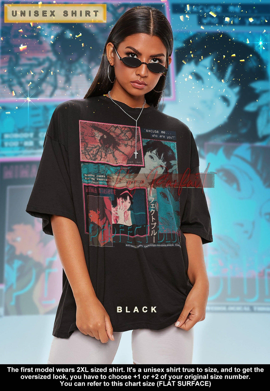 Perfect Blue Vintage Retro Long Sleeve Anime Tee