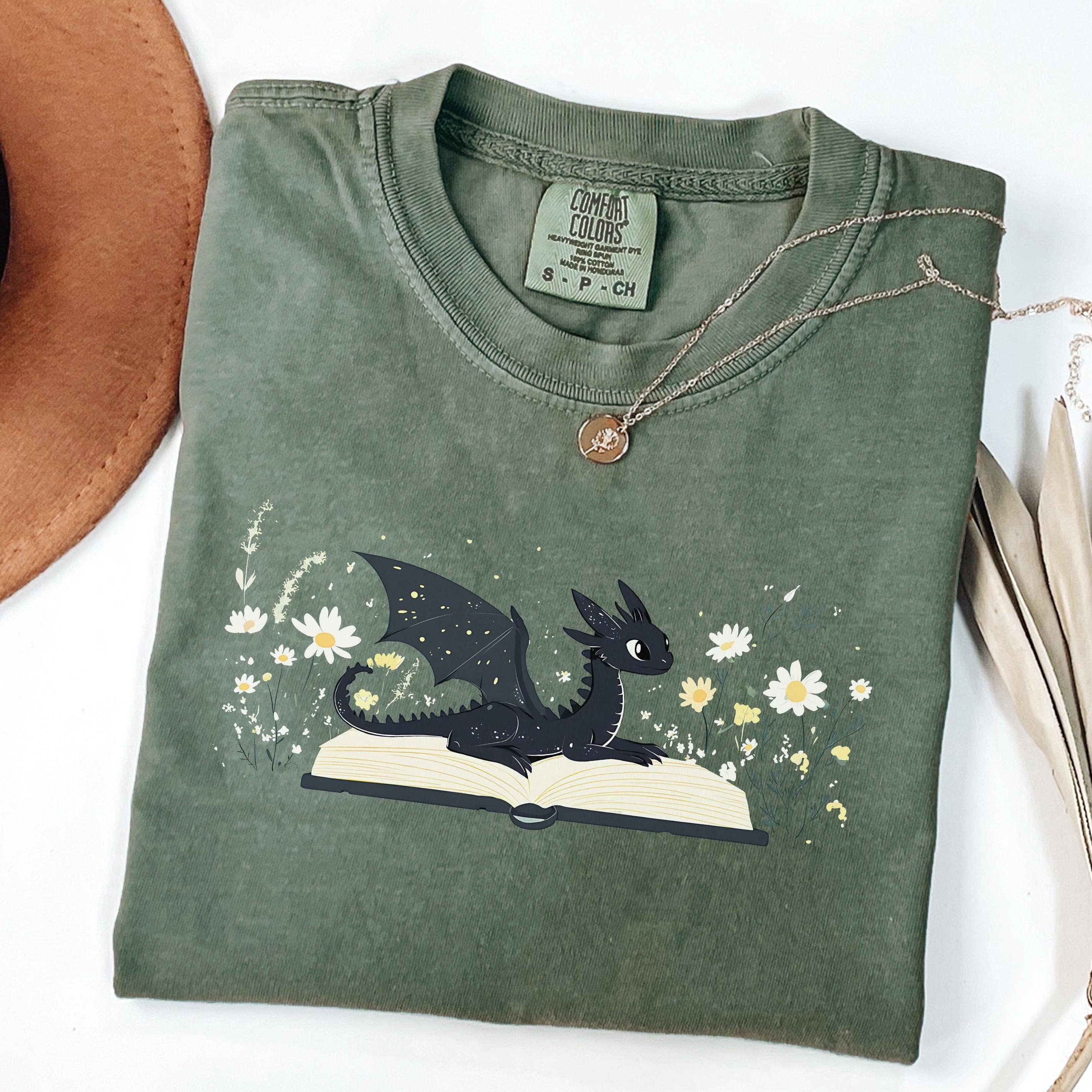 Dragon Book Fantasy Tee For Bookworms and Book Lovers
