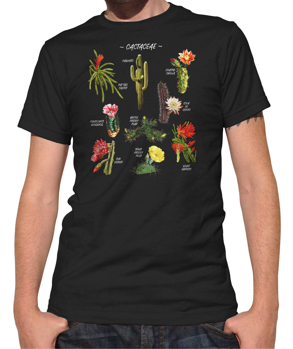 Men's Cactus Botanical Chart T-Shirt