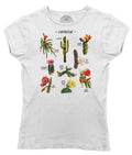 Women's Cactus Botanical Chart T-Shirt