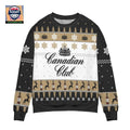 Canadian Club Whisky Snowflake Pattern Ugly Christmas Sweater Black
