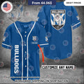 Canterbury Bulldogs Custom Name Baseball Jersey
