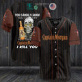BEST Captain Morgan You Laugh I Laugh striped Baseball Jersey