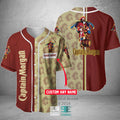 Captain Morgan Your Name Dark Red Baseball Jersey