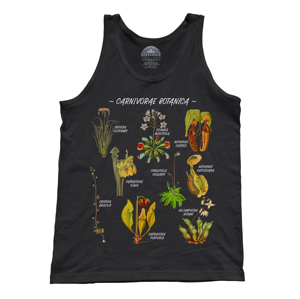 Unisex Carnivorae Botanica Carnivorous Plants Botanical Chart Tank Top