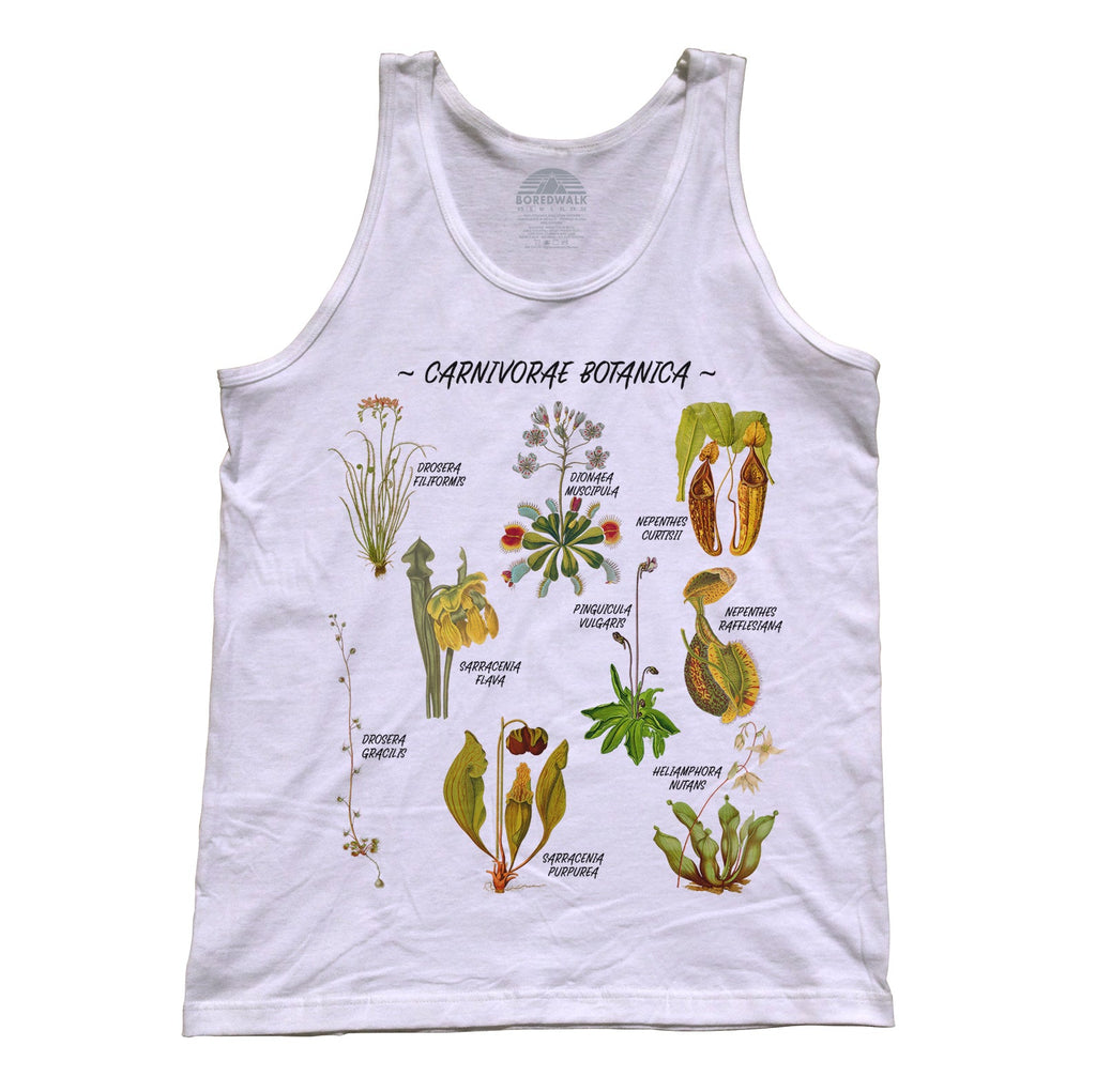 Unisex Carnivorae Botanica Carnivorous Plants Botanical Chart Tank Top