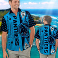 Carolina Panthers Short Sleeve Button Up Tropical Hawaiian Shirt VER029