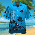 Carolina Panthers Short Sleeve Button Up Tropical Hawaiian Shirt VER06