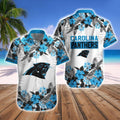 Carolina Panthers Tropical Style Hawaiian Shirt Short Combo Set