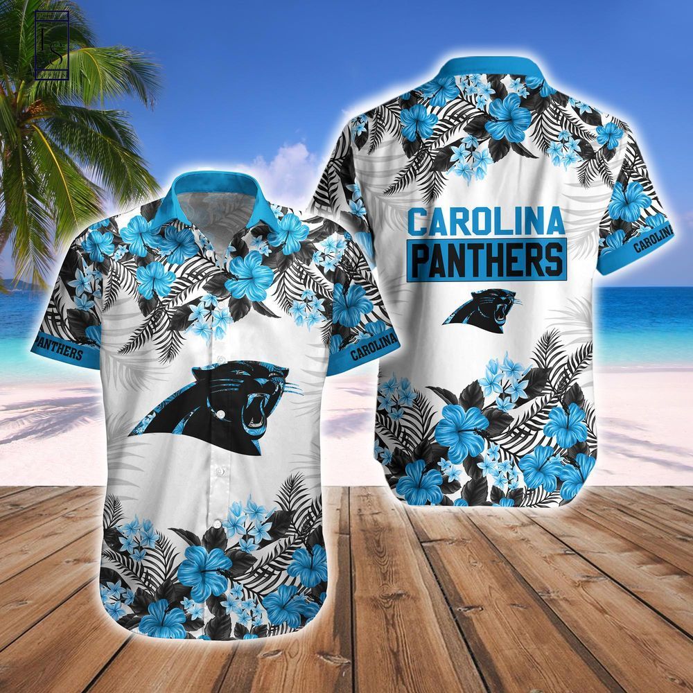 Carolina Panthers Tropical Style Hawaiian Shirt Short Combo Set