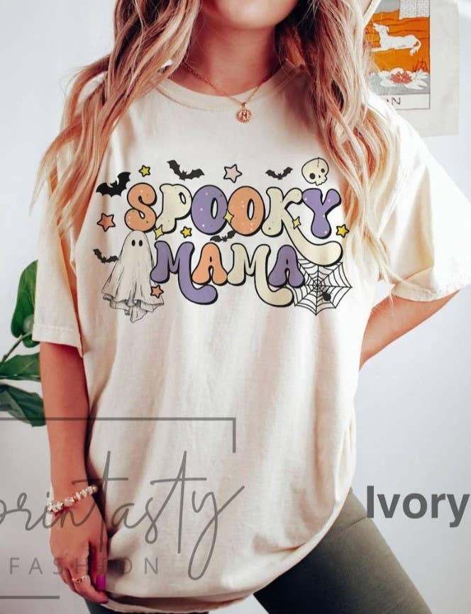 Spooky Mama Halloween Shirt - Retro Halloween Tee