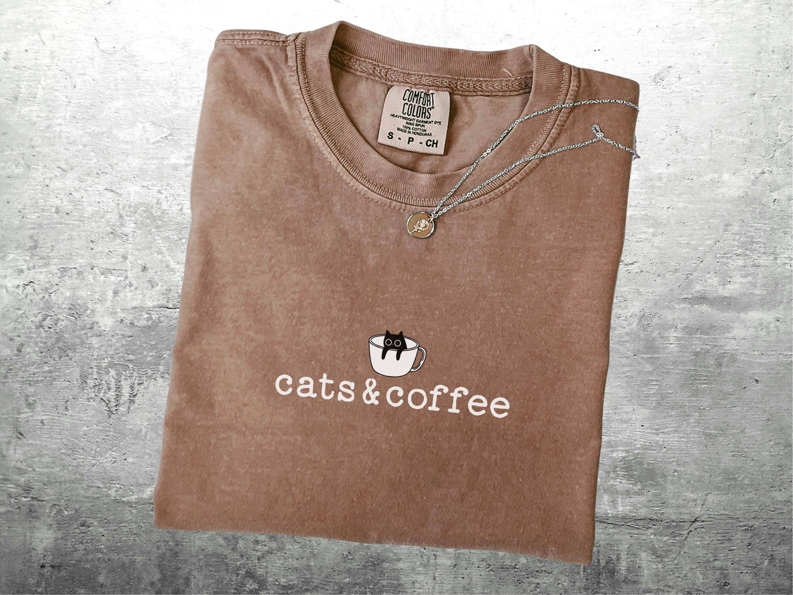 Cats & Coffee Comfort Colors Tee - Unisex