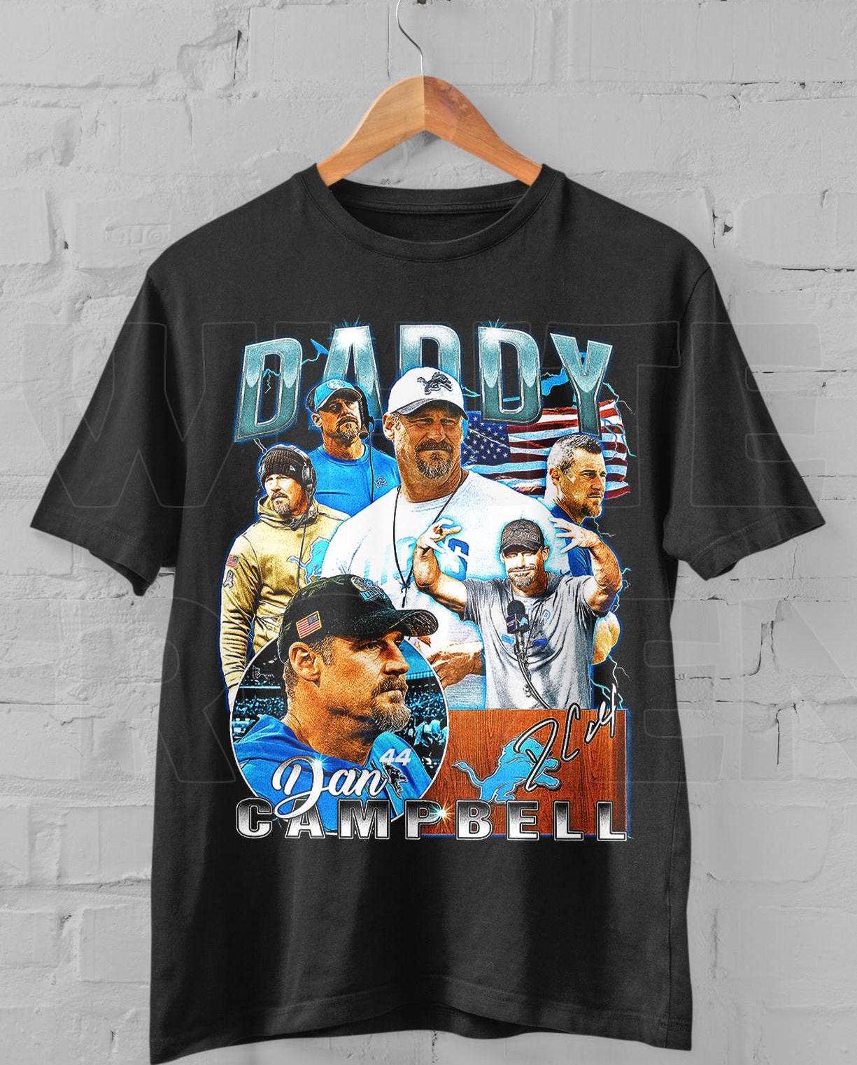 Vintage Motor City Football Tee - Dan Campbell Shirt
