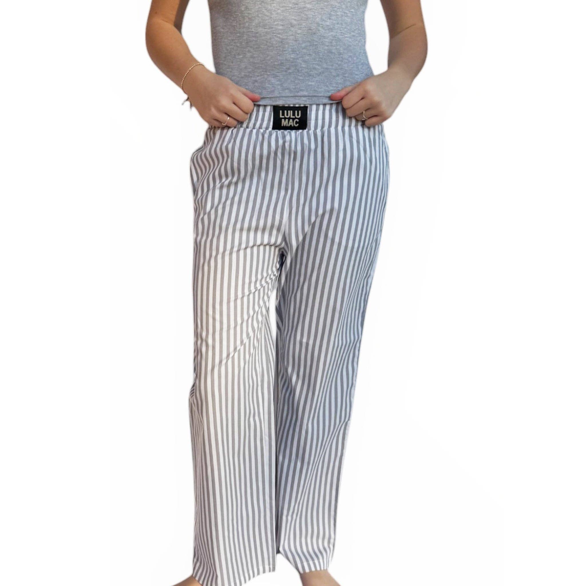 Past- Grey Striped Pant