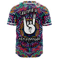 BEST Certified Headbanger Rock handsign trippy Baseball Jersey
