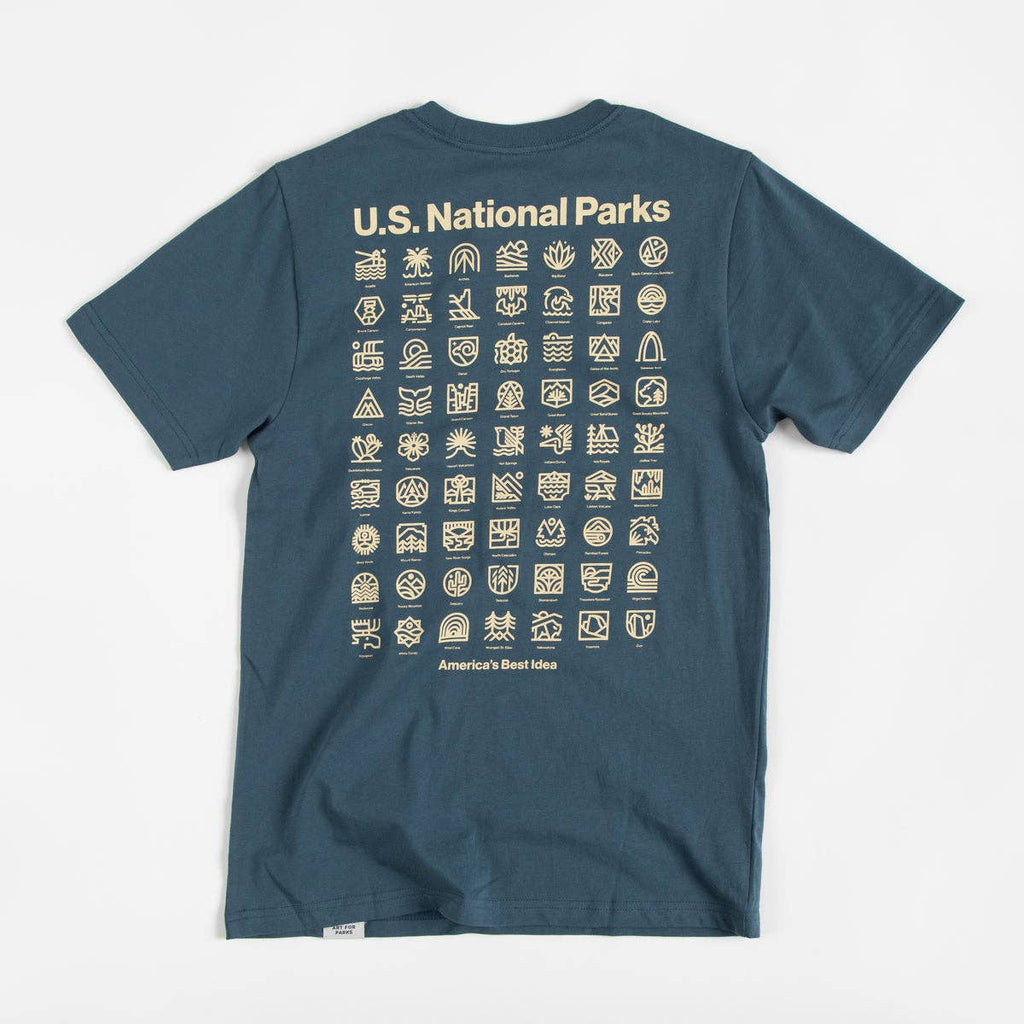 New U.S. National Parks Unisex Short Sleeve Tee w/ Pocket