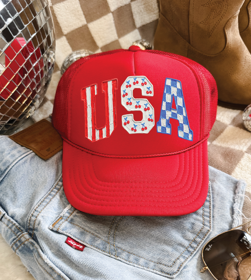 USA Cherries -  Foam Otto Red Trucker Hat