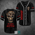Characters face skull No lives matter Horror Movie Baseball Jersey