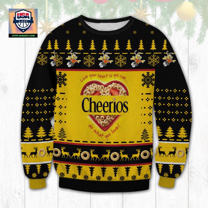 Cheerios Brand Ugly Christmas Sweater