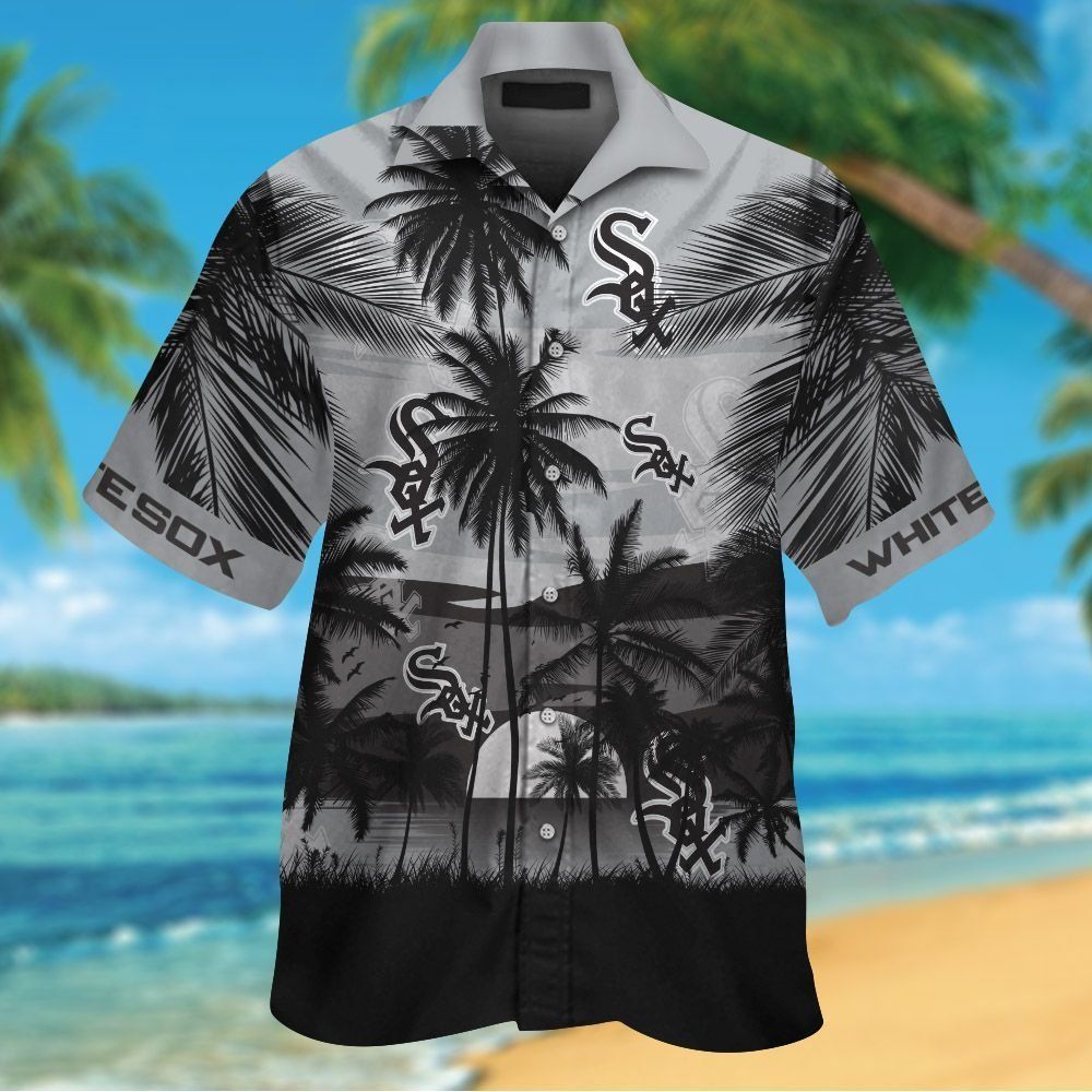 Chicago White Sox Short Sleeve Button Up Tropical Shirt Hawaiian Shirt