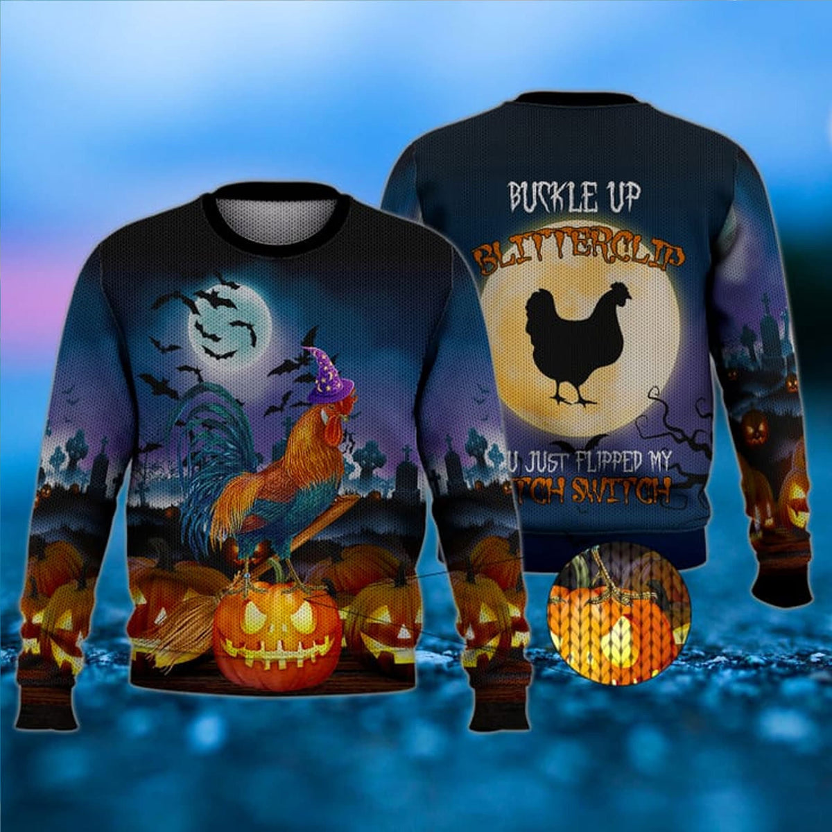 Chicken Halloween Ugly Christmas Sweater