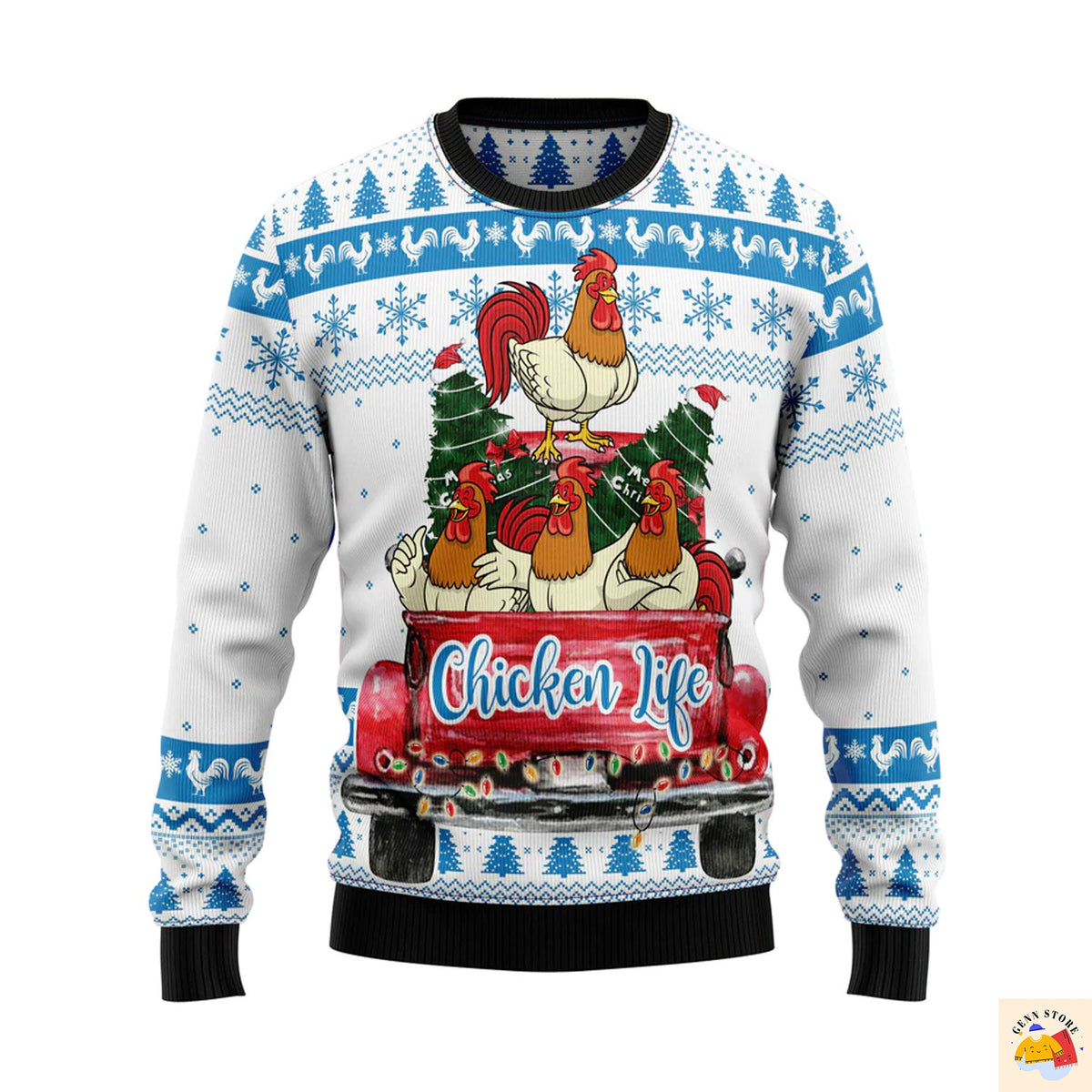 Chicken Life Ugly Christmas Sweater