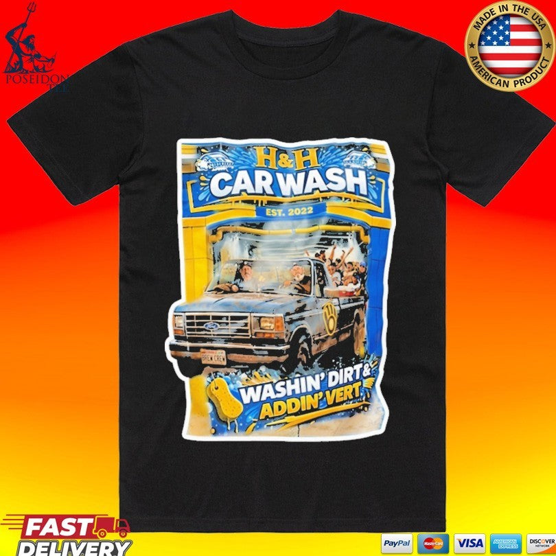 Chris Hook And Jim Henderson Hh Car Wash Washing Dirt And Addin Vert Milwaukee Brewers T-shirt